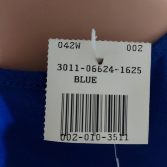 Colt Story Blue Short Sleeve Criss Cross V-Neck Top Size S NWT - Picture 5 of 5